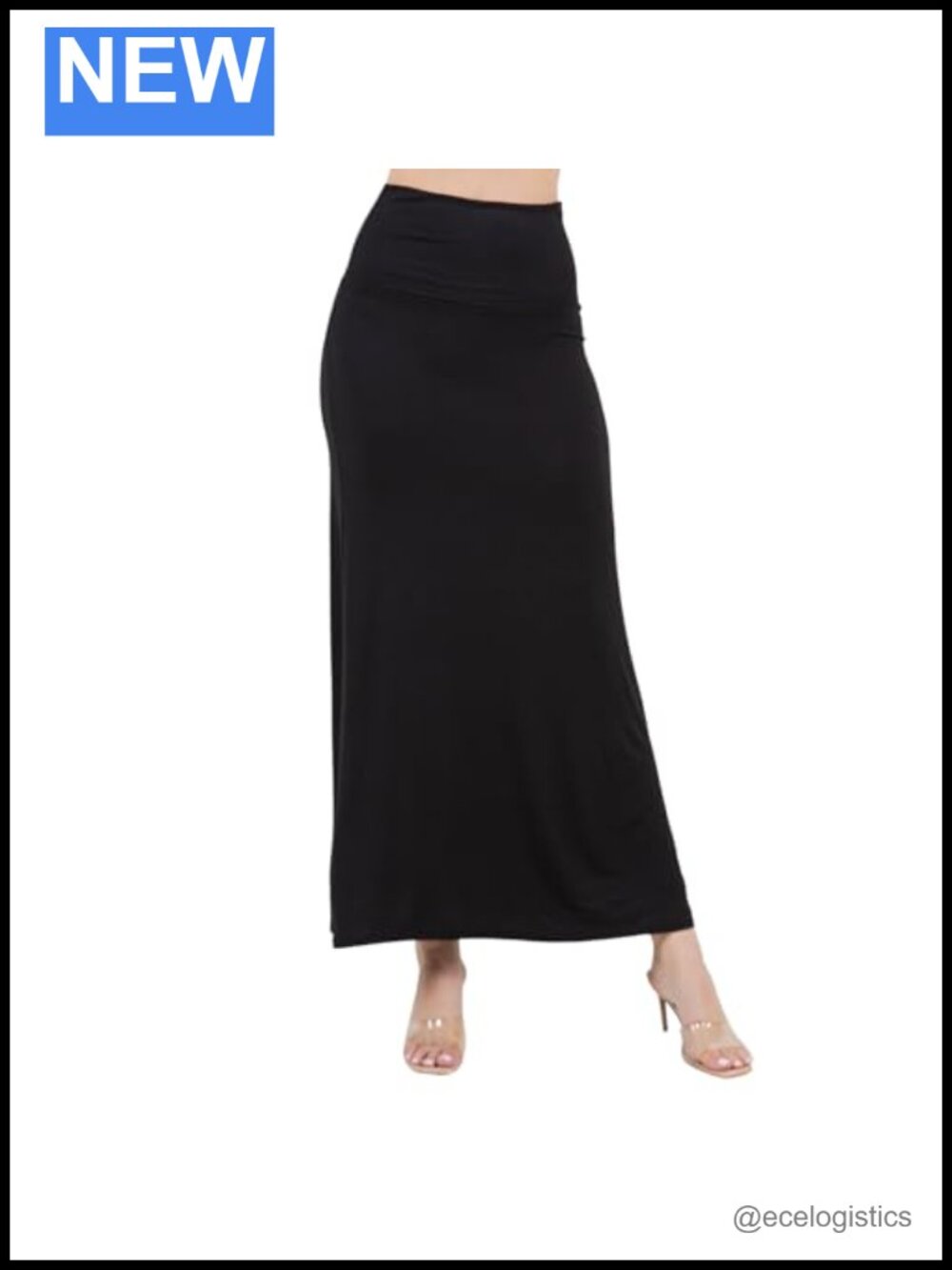Women's Flowy Maxi Skirt High-Waist Long Rayon-Spandex Dressy Casual